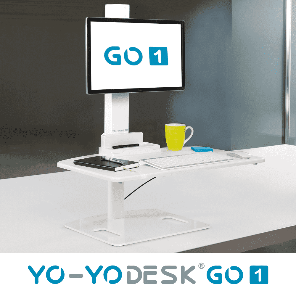 Yo-Yo DESK GO 1 White Front View
